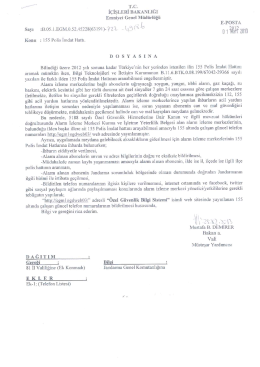 T. - &Ouml;zel G&uuml;venlik Kurumları Şube M&uuml;d&uuml;rl&uuml;ğ&uuml;