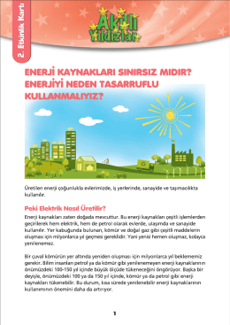 Enerji Kaynakları Sınırsız mıdır?