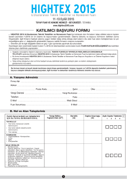 katılımcı başvuru formu