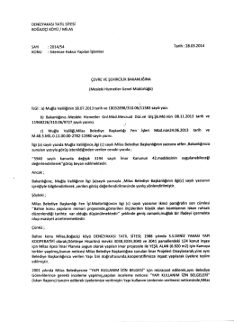 y&ouml;netimden &ccedil;evre bakanlığına - Deniz Yakası Tatil Sitesi | Boğazi&ccedil;i