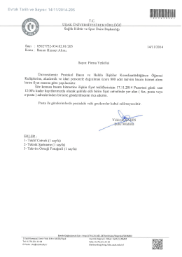 Takvim Basım Hizmet Alımı