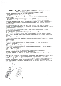 MOLEK&Uuml;LER PAToLoJİ KAPSAMINDAKİ KİTLERİ &Ccedil;ALIŞMAK