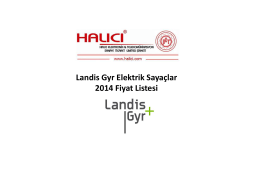 Landis Gyr Elektrik Sayaçlar 2014 Fiyat Listesi