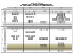 2014-2015 öğretim yılı güz yarıyılı ıı. öğretim ders programı