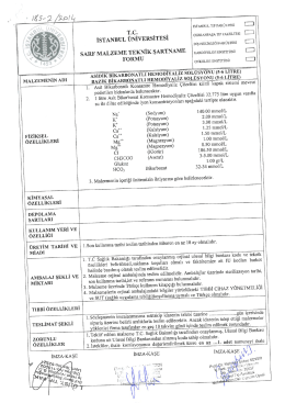 Teknik Şartname - i&uuml; piyasa araştırma bilgi sistemi