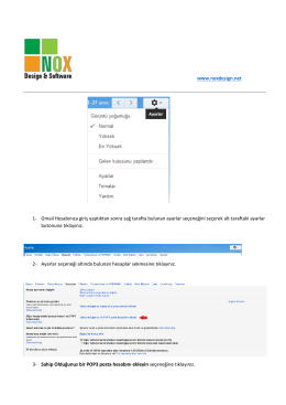 www.noxdesign.net 1- Gmail Hesabınıza giriş yaptıktan sonra sağ