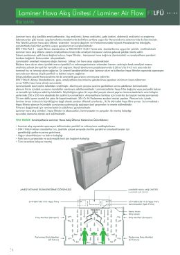 Laminer l-lcıvcı Akış Ünitesi / Laminer Air Flow LFÜ -- -