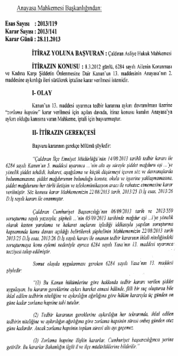 2013/119, K - Resmi Gazete