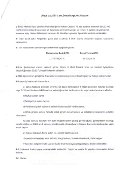 D&uuml;zce vALiLiĞi iL ENc&uuml;MENi BAŞKANLIĞINDAN