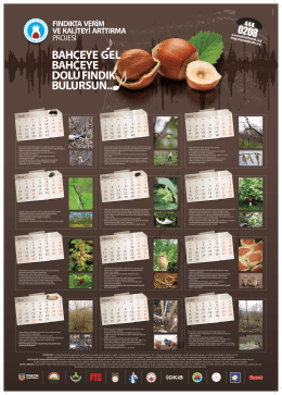 Fındık Takvimi.Pdf - Fındıkta Verim ve Kaliteyi Arttırma Projesi