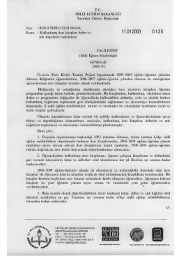 2008/92 nolu Genelge - Kayseri Milli Eğitim M&uuml;d&uuml;rl&uuml;ğ&uuml;
