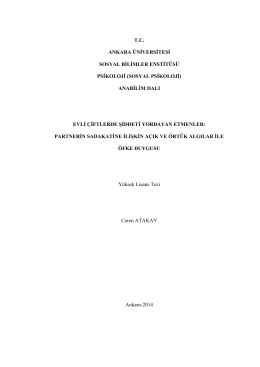 sosyal psikoloji - Ankara Üniversitesi Açık Erişim Sistemi