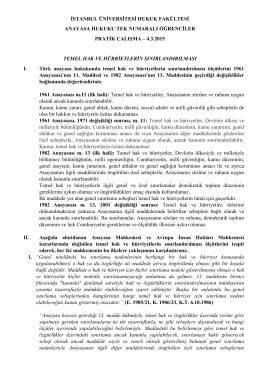Pratik çalışma metni - İstanbul Üniversitesi | Hukuk Fakültesi