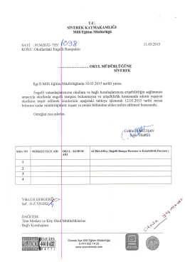 SAYI :91362632- 755/ - Siverek İl&ccedil;e Milli Eğitim M&uuml;d&uuml;rl&uuml;ğ&uuml;