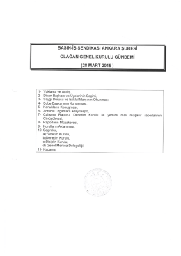 BAsıN-iş sENoiKAsı ANKARA şUBEsi - Basın