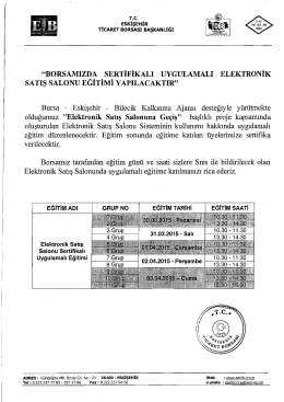 &ldquo;BoRsAMızna .sERTİFİKALı UYGULAMALI ELEKTRONİK sATıŞ