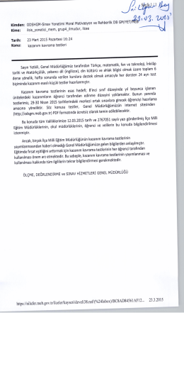7 Kimden: ODSHGM-Sinav Yonetimi Moral Motivasyon ve Rehberlik