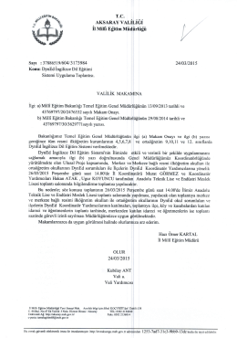 T.c. AKSARAY VALİLİĞİ f - G&uuml;lağa&ccedil; İl&ccedil;e Milli Eğitim M&uuml;d&uuml;rl&uuml;ğ&uuml;