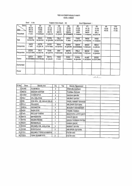 11. Sınıflar Ders Programı