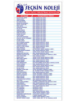 TEOG Yerleştirme Sonu&ccedil;ları_2014