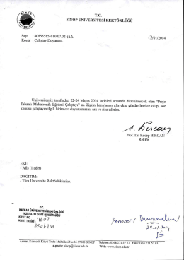T.c. sİNoP &Uuml;NİVERSİTESİ REKT&Ouml;RL&Uuml;Ğ&Uuml;