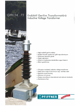 Endüktif Gerilim Transformatörleri 123…170 kV