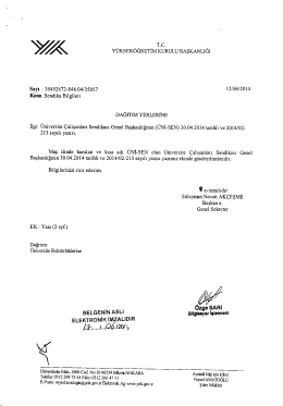 BEYAN FORMU T.C. BİLİM, SANAYİ VE TEKNOLOJİ