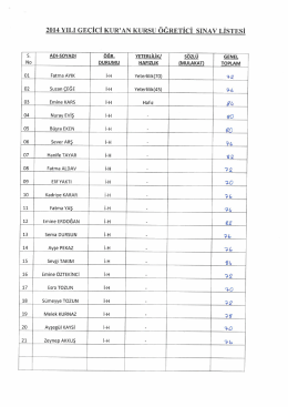 Genel Mektuba ulaşmak için tıklayınız