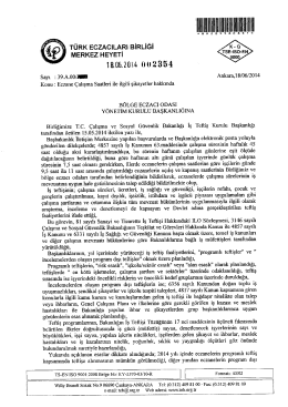 TÜRK EczAcıLAşıı BİRLİĞİ MERKEZ HEYETı