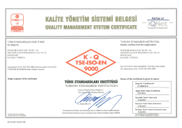 TSE-ISO-EN-9000 - Has &Ccedil;elik ve Halat San. Tic. A.Ş.