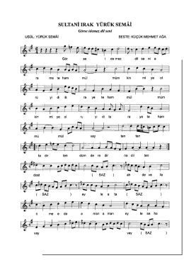 Sultaniırak-G&ouml;rse idemez dil seni