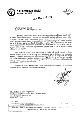4 sayfa, tıklayınız - Konya Eczacı Odası