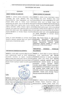 Esas s&ouml;zleşme tadil metni