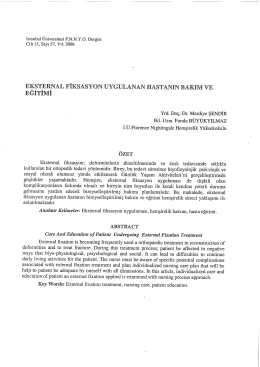 EKSTERNAL rtnsasvon UYGULANAN HASTA N