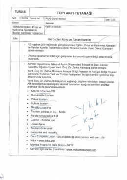 tursab toplantı tutanağı