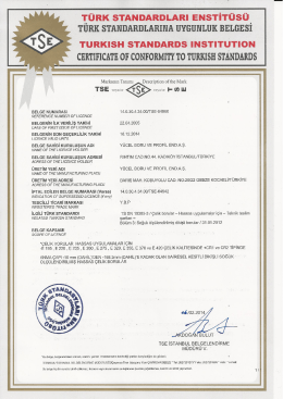 f T&Uuml;RK sTANDARDLARı ENSTİT&Uuml;S&Uuml;i TURK
