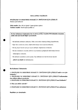 POLİFLEKS %5 DEKSTROZ sUDAKİ İ.v. iNFÜzYoN İÇİN ÇÖZELTİ