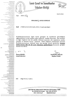 2014/4 - TESK Bilgi Formu