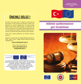 H&uuml;km&uuml;n A&ccedil;ıklanmasının Geri Bırakılması