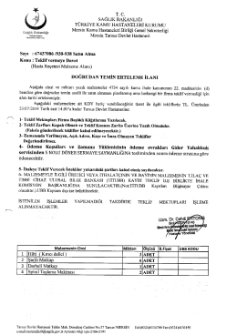 T. C. - Tarsus Devlet Hastanesi