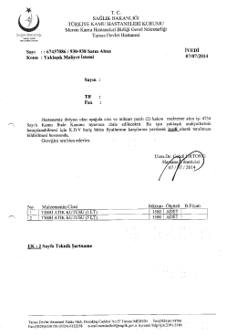 T. C. - Tarsus Devlet Hastanesi