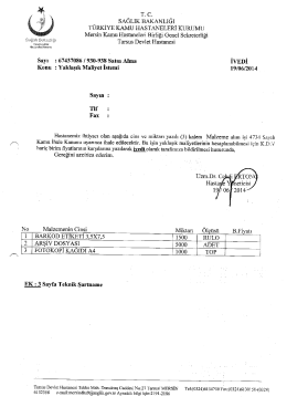 T. C. - Tarsus Devlet Hastanesi