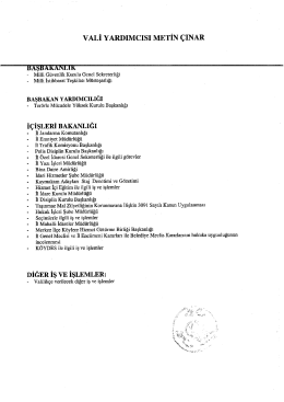 VALİ YARDIMCISI METİN &Ccedil;INAR