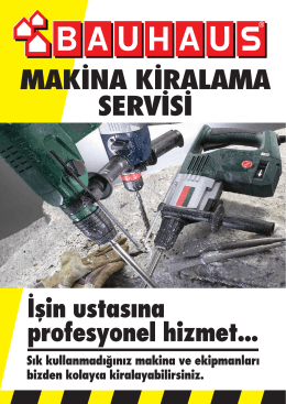 Makina Kiralama Servisi