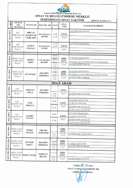 kasım 2014 performans sınav tarihleri