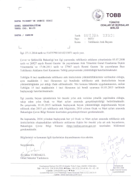 Tehlikesiz Atık Beyanı