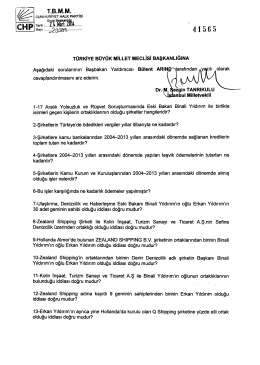Yazılı Soru Önergesinin Metni - Türkiye Büyük Millet Meclisi