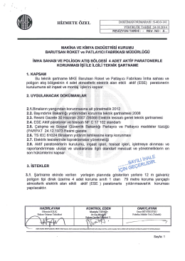 TEKNİK ŞARTNAME - Makina ve Kimya End&uuml;strisi Kurumu