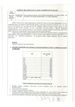 Trafik Komisyonu 19.08.2014 Çalışma Raporu