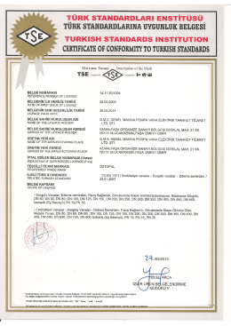 T&Uuml;RK sTANDARDLARı ENSTİT&Uuml;S&Uuml;ı TURK